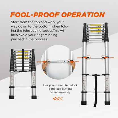 Portable Multi-Purpose Aluminum Telescopic Extension Ladder